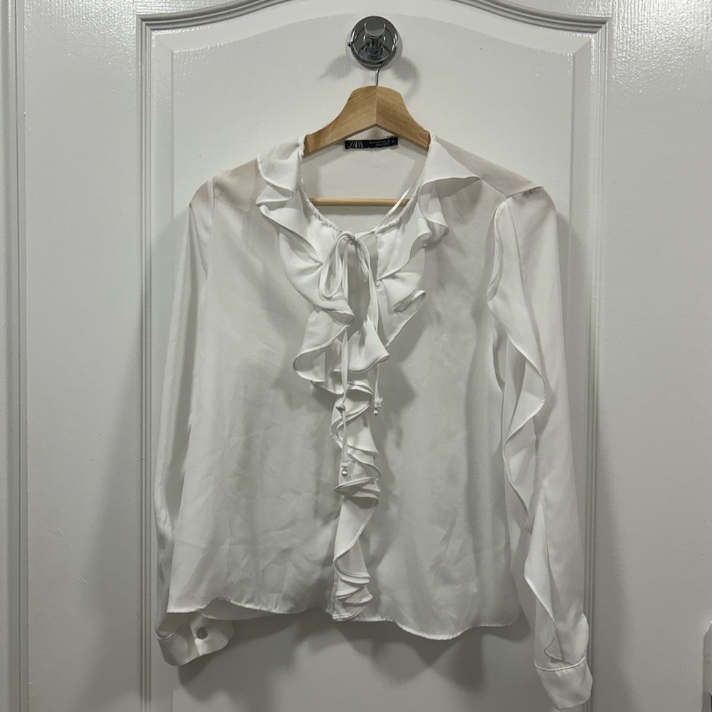 Zara white blouse